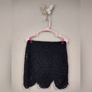 Xhilaration Crochet Scallop Bottom Mini Skirt